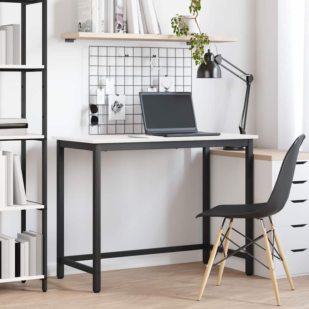 τραπέζι Λευκό 100 x 50 x 77 εκ Μηχανισμένο ξύλο και ατσάλι