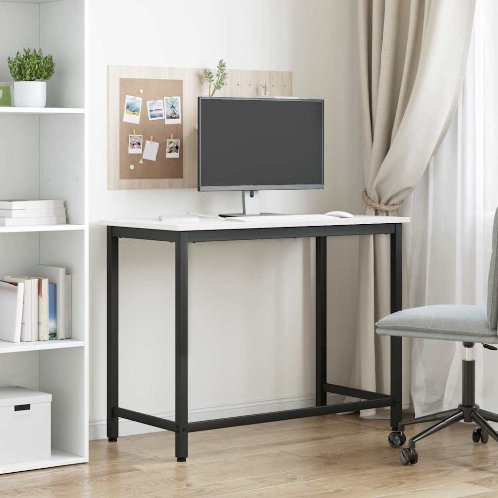 τραπέζι Λευκό 100 x 50 x 77 εκ Μηχανισμένο ξύλο και ατσάλι