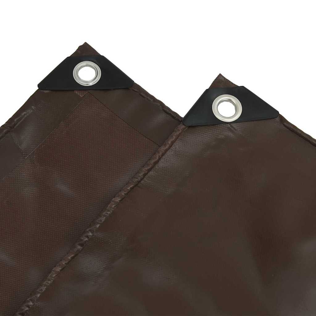 Τέντα 650g / m² Καφέ 4 x 4 m Καμβάς με επικάλυψη PVC