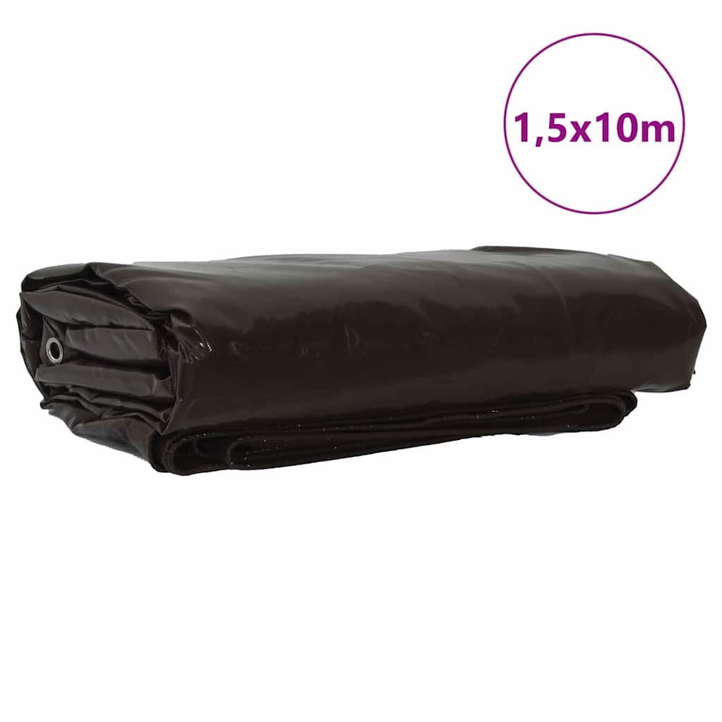 Τέντα 650g / m² Καφέ 1,5 x 10 m Καμβάς με επικάλυψη PVC - Pakobazaar