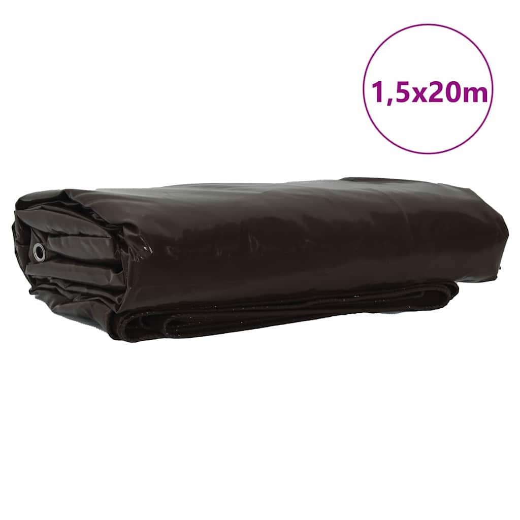 Τέντα 650g / m² Καφέ 1,5 x 20 m Καμβάς με επικάλυψη PVC