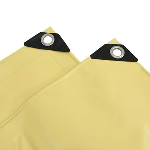 Τέντα 650g / m² Μπεζ 5 x 6 m Καμβάς με επικάλυψη PVC - Pakobazaar