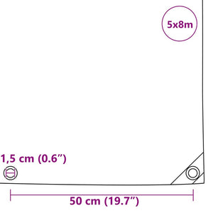 Τέντα 650g / m² Μπεζ 5 x 8 m Καμβάς με επικάλυψη PVC - Pakobazaar