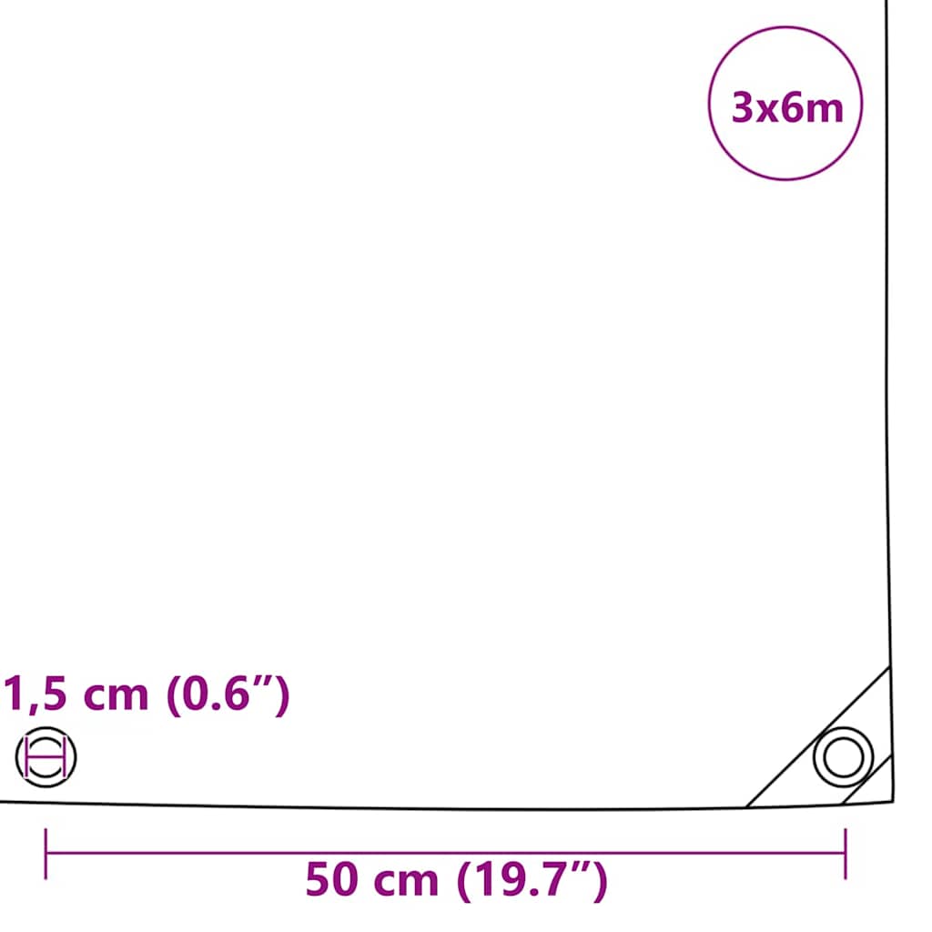 Τέντα 650g / m² Ελιά Πράσινη 3 x 6 m Καμβάς με επικάλυψη PVC - Pakobazaar
