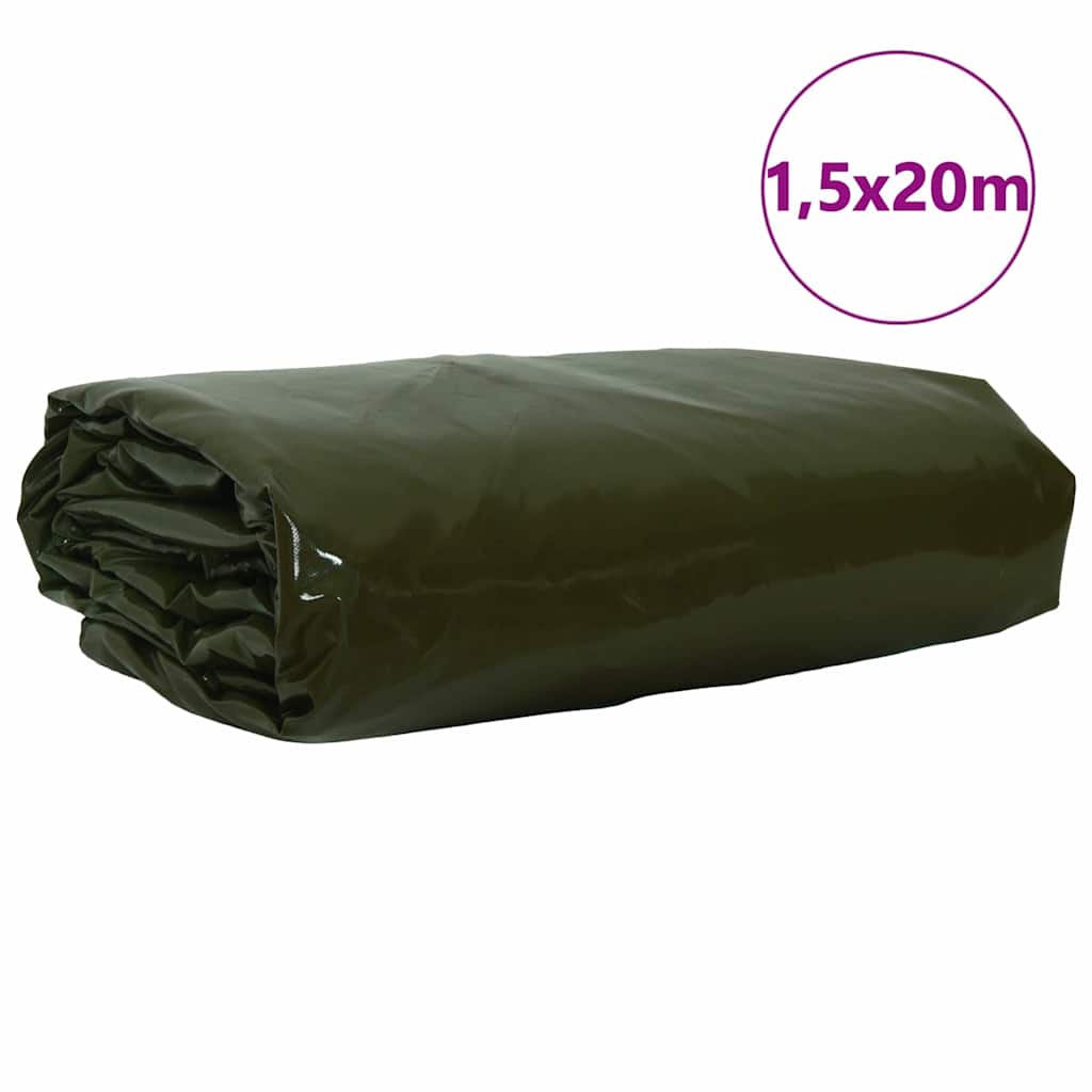 Τέντα 650g / m² Ελιά Πράσινη 1,5 x 20 m Καμβάς με επικάλυψη PVC - Pakobazaar