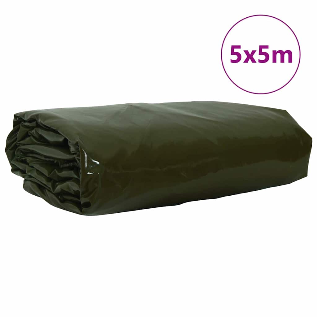 Τέντα 650g / m² Ελιά Πράσινη 5 x 5 m Καμβάς με επικάλυψη PVC