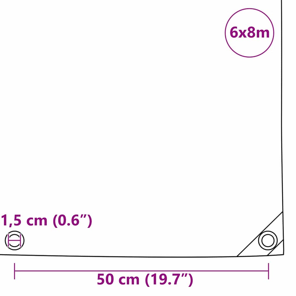 Τέντα 650g / m² Πορτοκαλί 6 x 8 m Καμβάς με επικάλυψη PVC - Pakobazaar