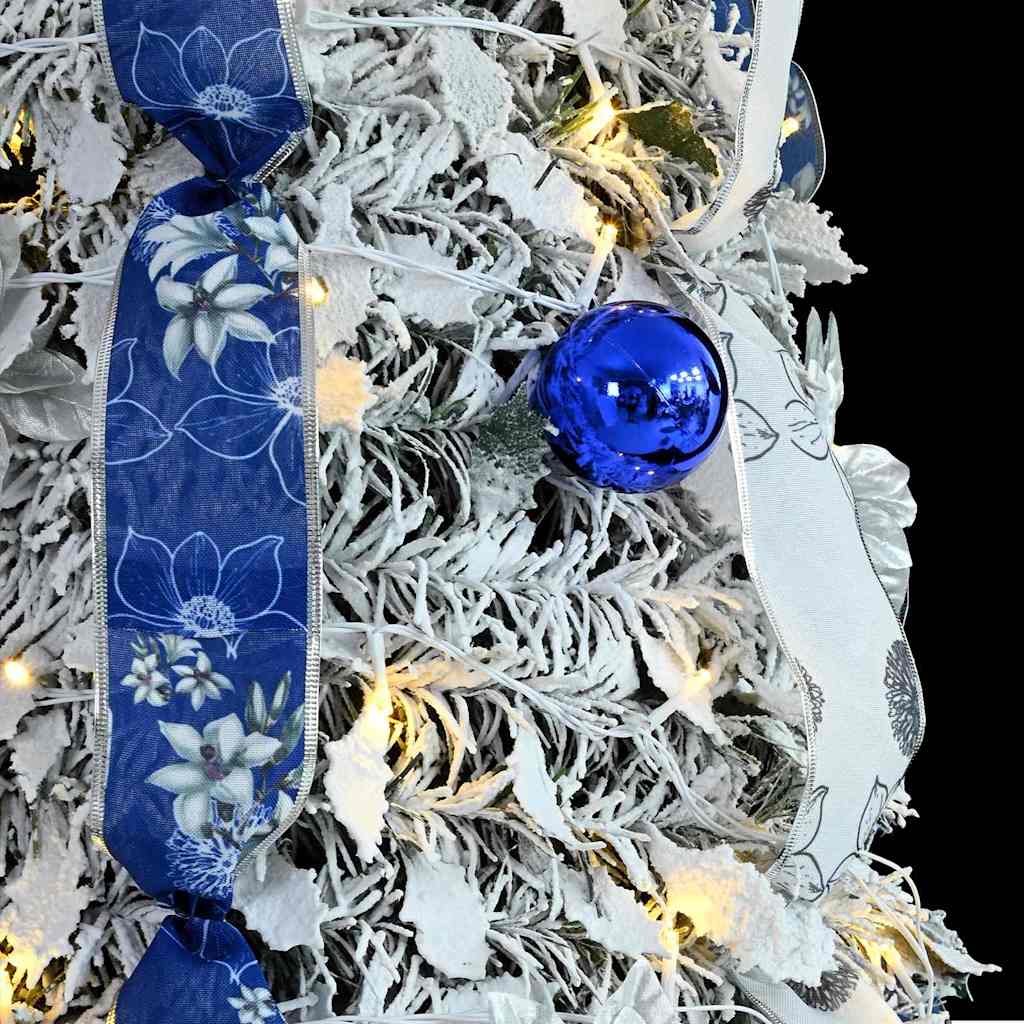 Τεχνητό Χριστουγεννιάτικο Δέντρο με 200 LED Λευκό 210 cm PVC - Pakobazaar