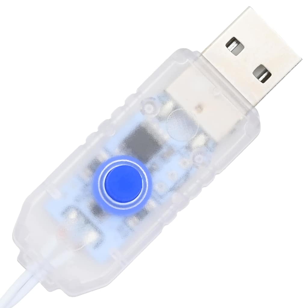 Τεχνητό Χριστουγεννιάτικο Δέντρο με 200 LED Λευκό 210 cm PVC - Pakobazaar