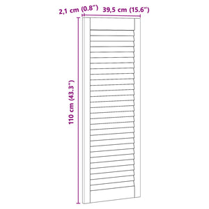 Πόρτα Ντουλάπας με πόρτα 4 τεμ. Φυσικό 110 x 2,1 x 39,5 cm