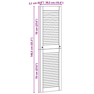 Πόρτα Ντουλάπας με πόρτα 4 pcs Φυσικό 140,5 x 2,1 x 39,5 cm - Pakobazaar
