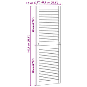 Πόρτα Ντουλάπας με πόρτα 4 pcs Φυσικό 49,5 x 2,1 x 140,5 εκ - Pakobazaar
