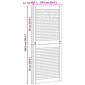 Πόρτα Ντουλάπας με πόρτα 4 pcs Φυσικό 140,5 x 2,1 x 59,5 cm - Pakobazaar