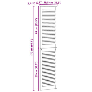 Πόρτα Ντουλάπας με πόρτα 4 τεμ. Φυσικό 170 x 2,1 x 39,5 cm