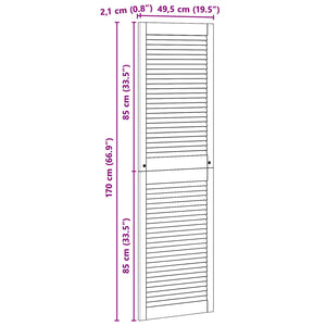 Πόρτα Ντουλάπας με πόρτα 4 pcs Φυσικό 170 x 2,1 x 49,5 cm - Pakobazaar