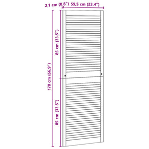 Πόρτα Ντουλάπας με πόρτα 4 pcs Φυσικό 170 x 2,1 x 59,5 cm - Pakobazaar