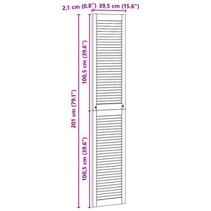 Πόρτα Ντουλάπας με πόρτα 4 pcs Φυσικό 201 x 2,1 x 39,5 cm - Pakobazaar