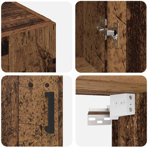 Τοίχου Ντουλάπα Επιτοίχιο 2 pcs Παλιό ξύλο 69,5 x 34 x 90 εκ. - Pakobazaar