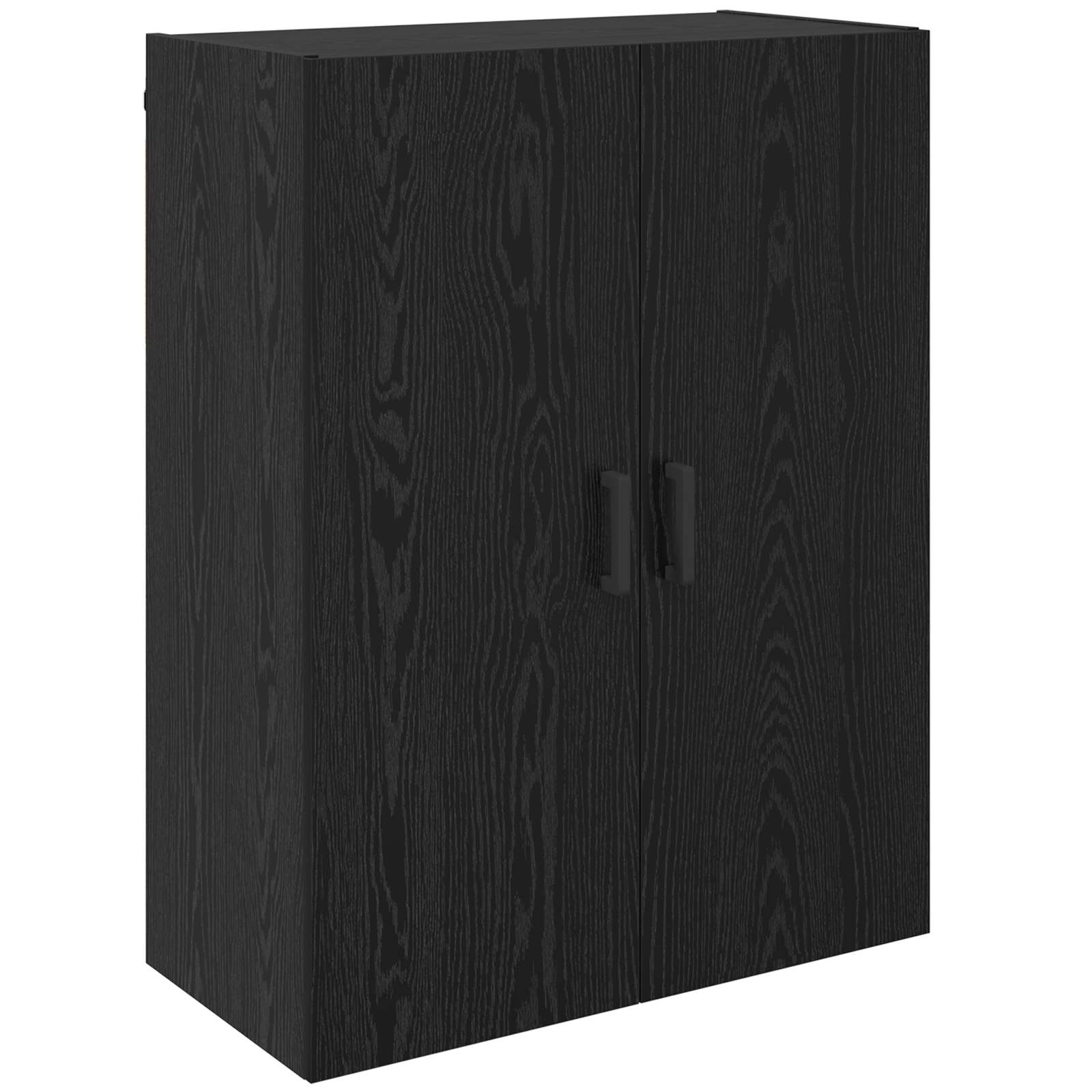Τοίχου Ντουλάπα Επιτοίχιο 2 pcs Μαύρη Οξυά 69,5 x 34 x 90 εκ. - Pakobazaar
