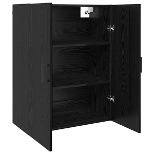 Τοίχου Ντουλάπα Επιτοίχιο 2 pcs Μαύρη Οξυά 69,5 x 34 x 90 εκ. - Pakobazaar