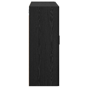 Τοίχου Ντουλάπα Επιτοίχιο 2 pcs Μαύρη Οξυά 69,5 x 34 x 90 εκ. - Pakobazaar