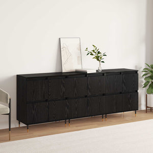 Ντουλάπι αποθήκευσης 3 pcs Μαύρη Οξυά 60 x 35 x 70 cm - Pakobazaar