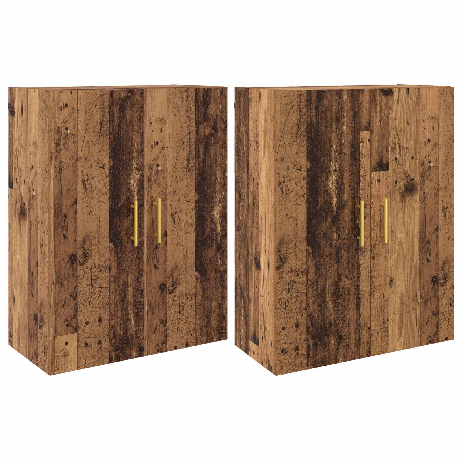 Τοίχου Ντουλάπα Επιτοίχιο 2 pcs Παλιό ξύλο 69,5 x 34 x 90 εκ. - Pakobazaar