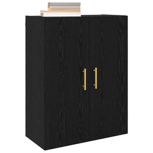 Τοίχου Ντουλάπα Επιτοίχιο 2 pcs Μαύρη Οξυά 69,5 x 34 x 90 εκ. - Pakobazaar