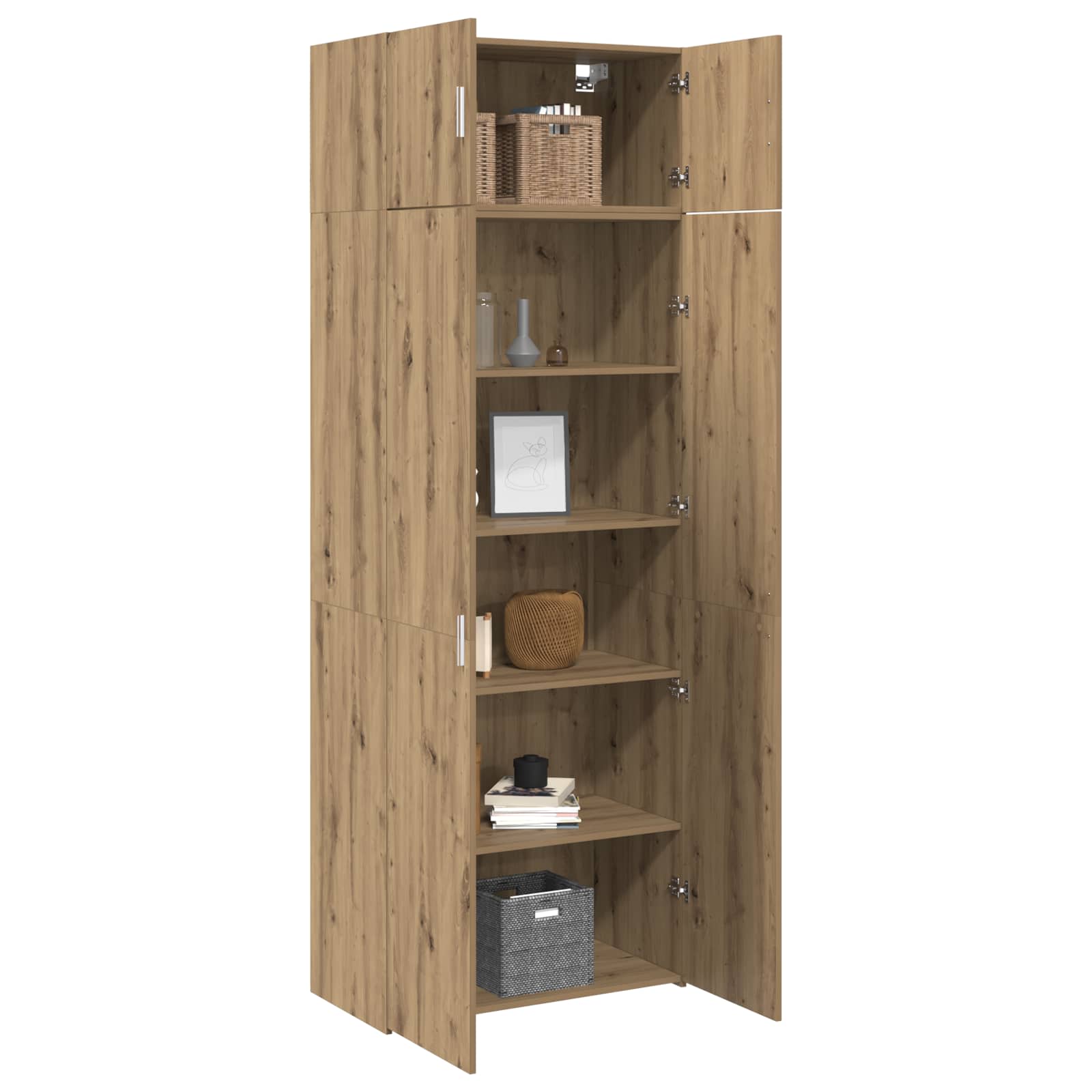 Ντουλάπι αποθήκευσης 3 pcs Artisan Oak - Pakobazaar