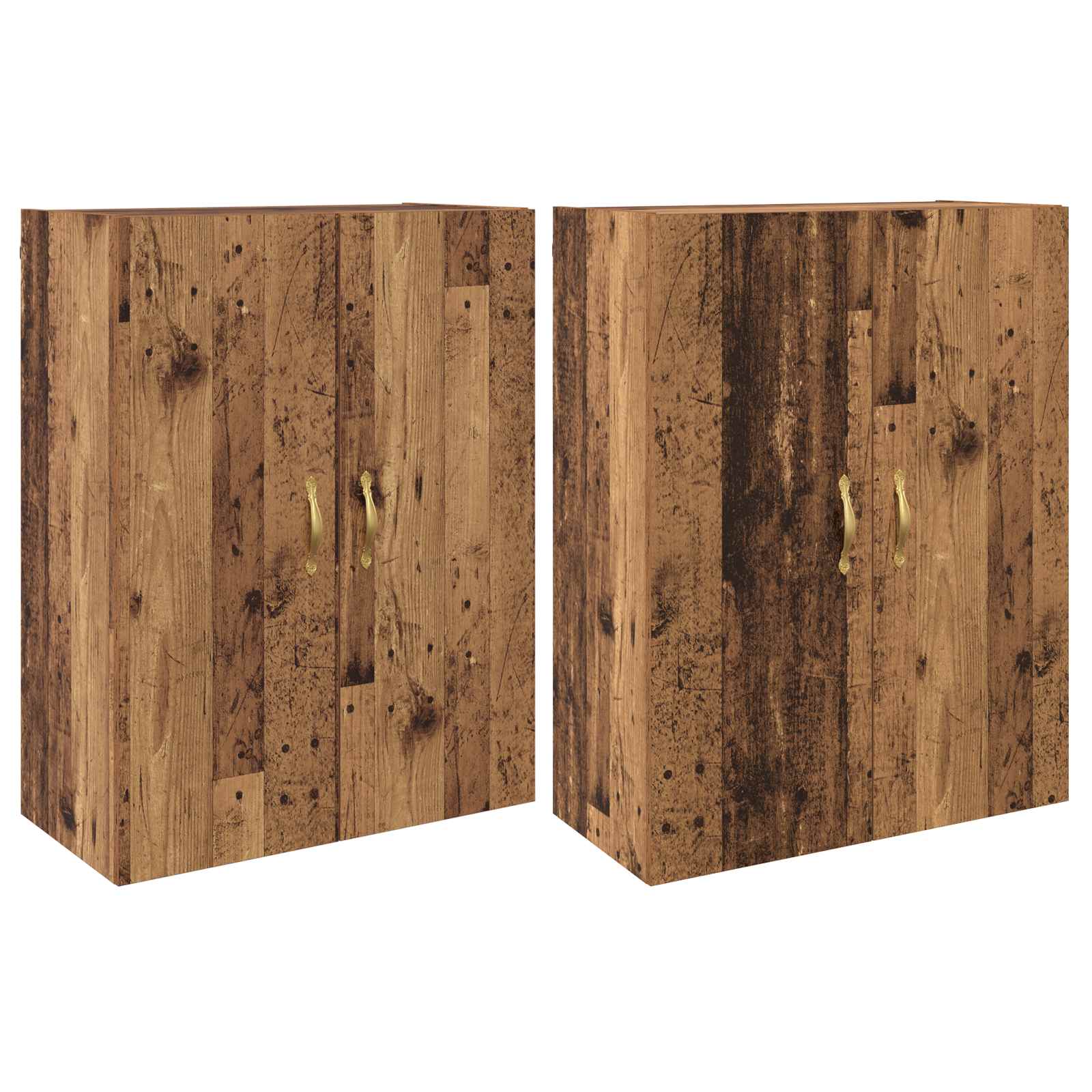 Τοίχου Ντουλάπα Επιτοίχιο 2 pcs Παλιό ξύλο 69,5 x 34 x 90 εκ. - Pakobazaar