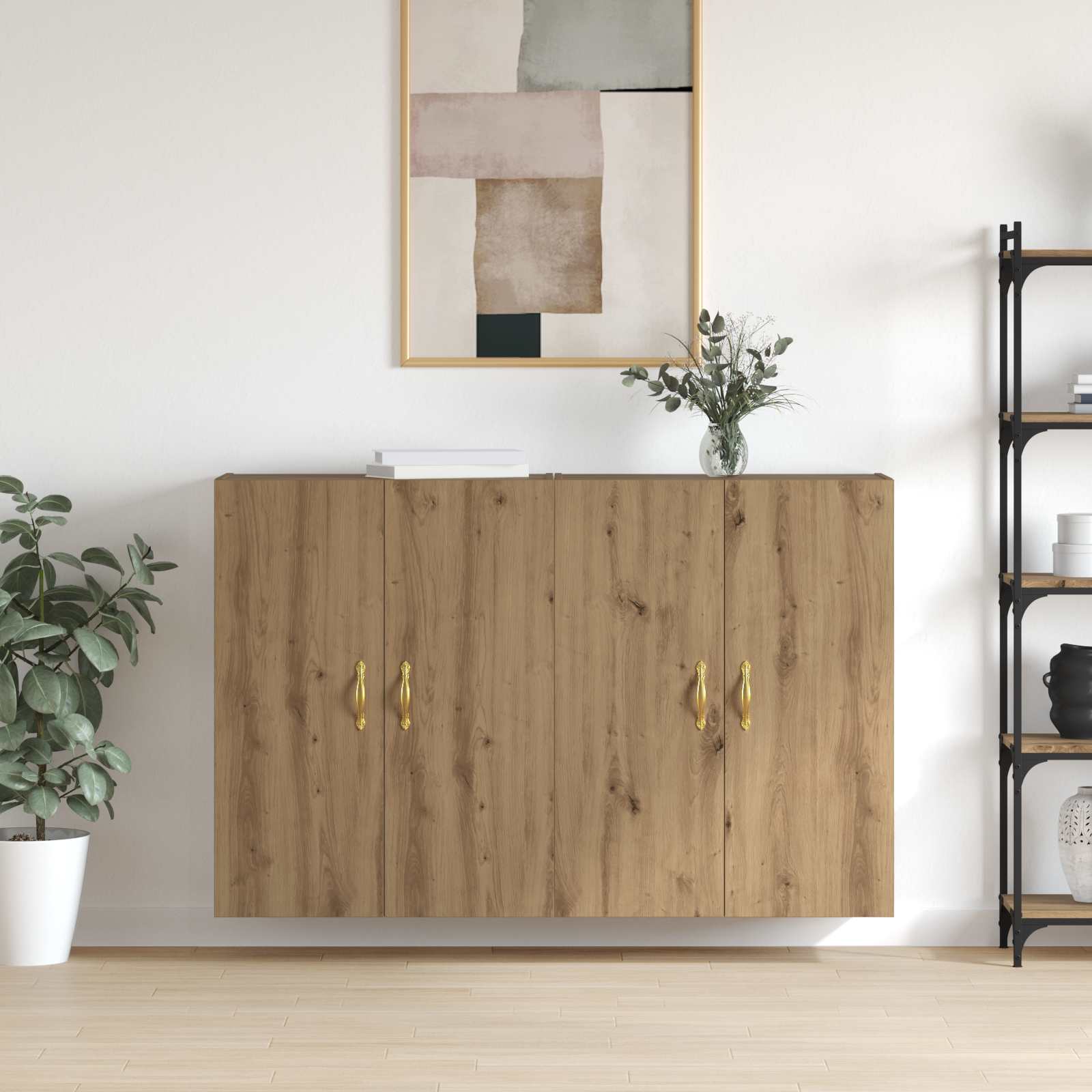 Τοίχου Ντουλάπα Επιτοίχιο 2 pcs Artisan Oak 69,5 x 34 x 90 εκ. - Pakobazaar