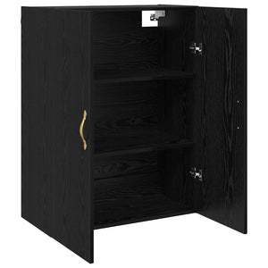 Τοίχου Ντουλάπα Επιτοίχιο 2 pcs Μαύρη Οξυά 69,5 x 34 x 90 εκ. - Pakobazaar