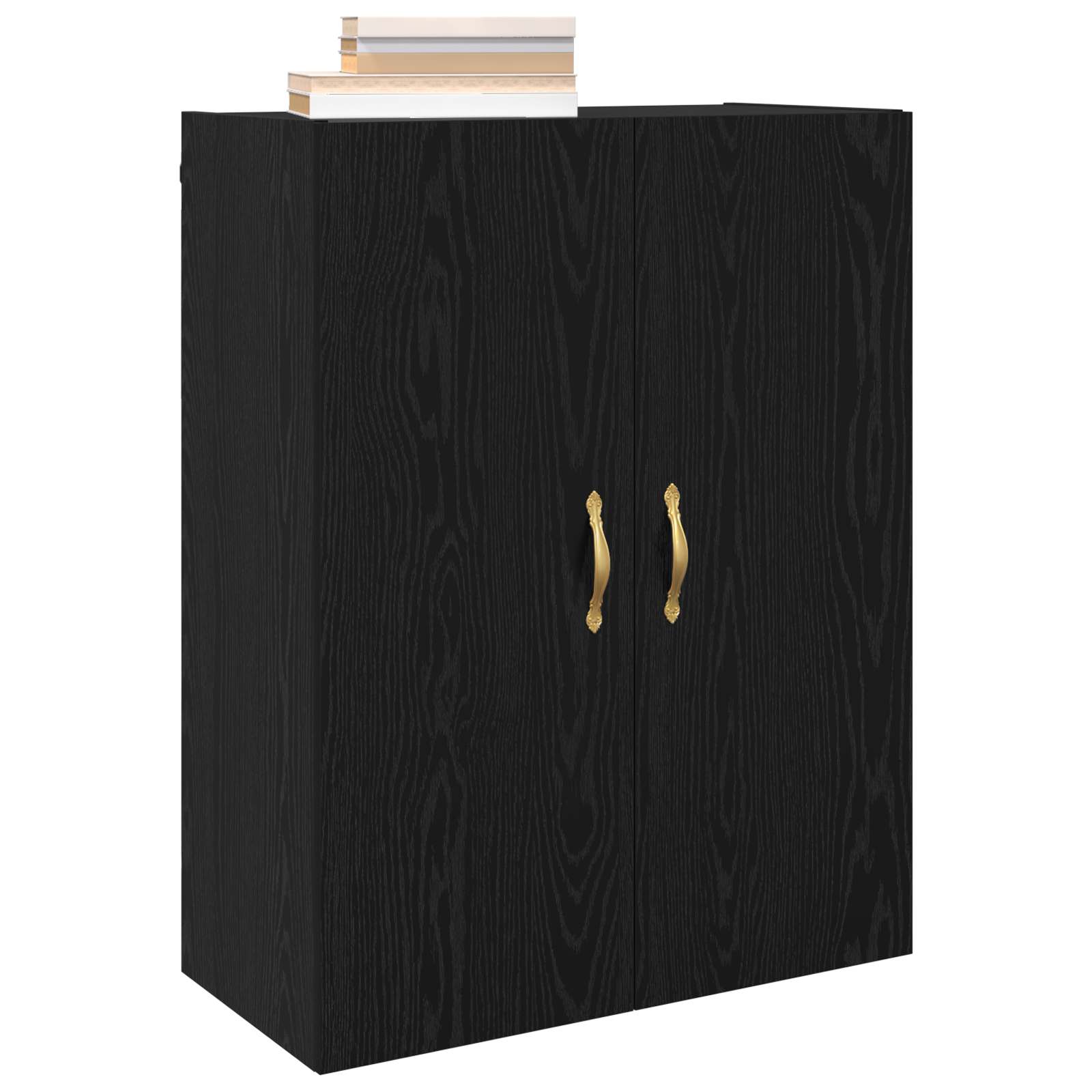Τοίχου Ντουλάπα Επιτοίχιο 2 pcs Μαύρη Οξυά 69,5 x 34 x 90 εκ. - Pakobazaar