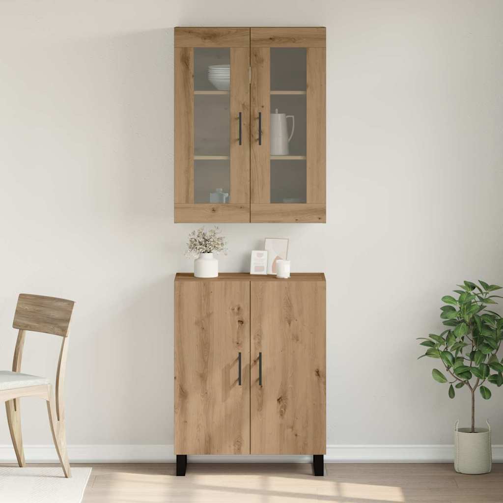 Highboard 2 pcs artisan δρυς Επεξεργασμένο ξύλο