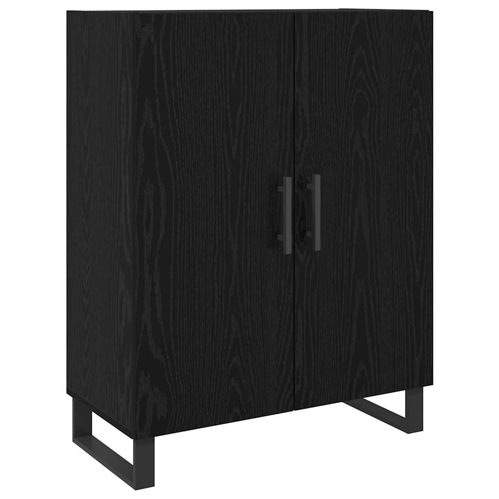 Highboard 2 pcs Μαύρη δρυς Επεξεργασμένο ξύλο - Pakobazaar