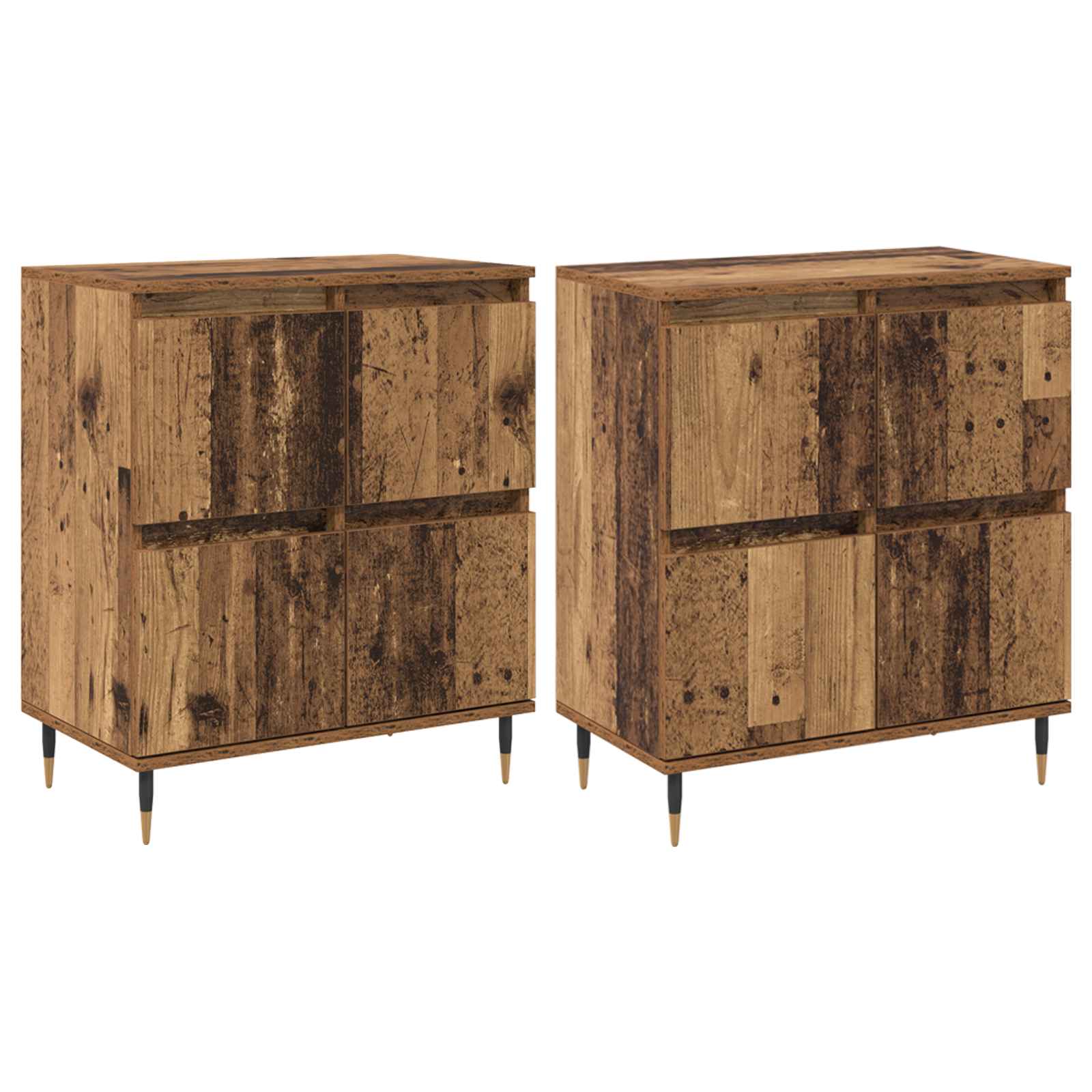 Ντουλάπι αποθήκευσης 2 pcs Παλιό ξύλο 60 x 35 x 70 cm - Pakobazaar