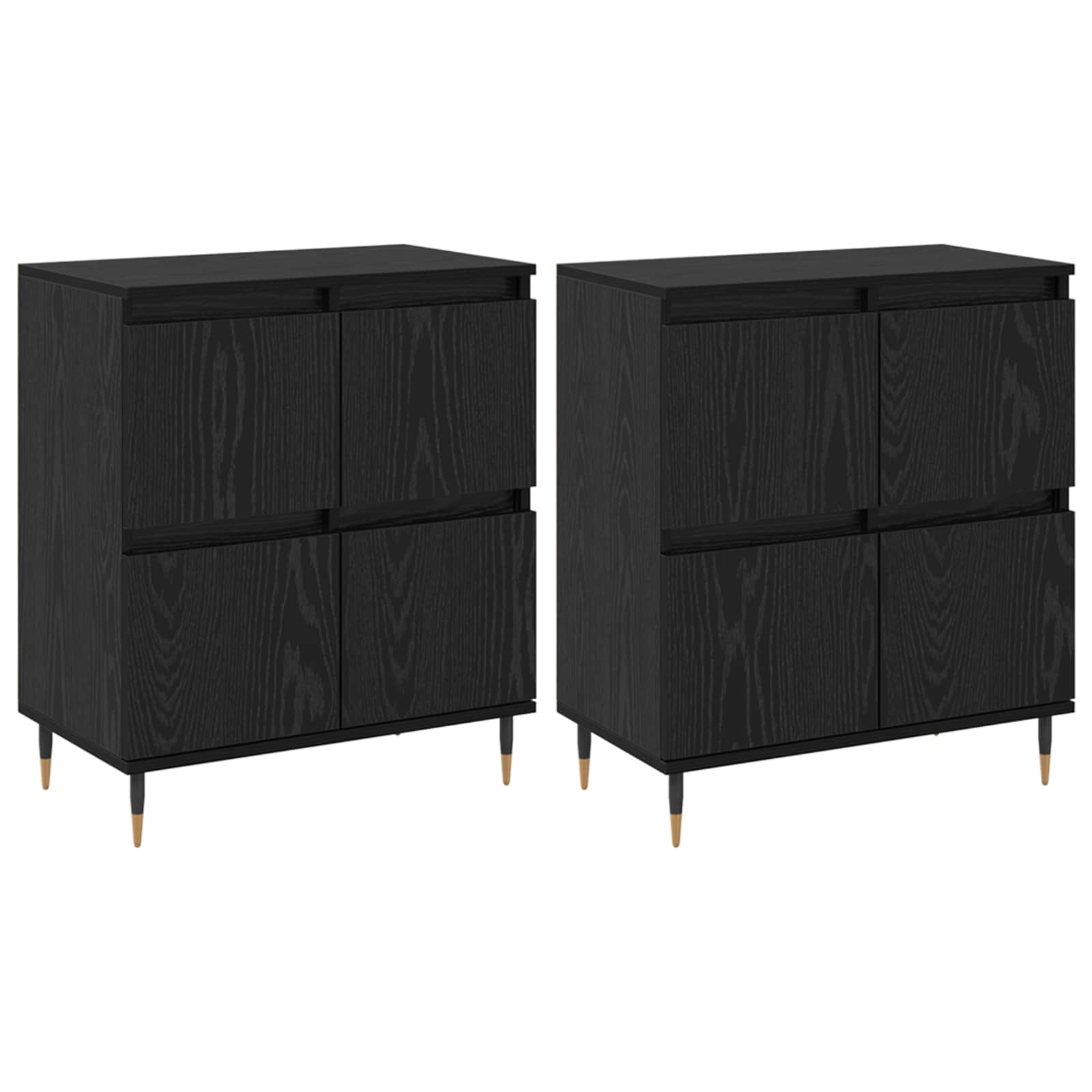 Ντουλάπι αποθήκευσης 2 pcs Μαύρη Οξυά 60 x 35 x 70 cm - Pakobazaar