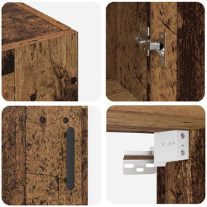 Τοίχου Ντουλάπα Επιτοίχιο 2 pcs Παλιό ξύλο 69,5 x 34 x 90 εκ. - Pakobazaar