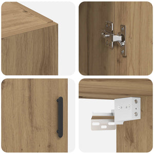 Τοίχου Ντουλάπα Επιτοίχιο 2 pcs Artisan Oak 69,5 x 34 x 90 εκ. - Pakobazaar