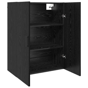 Τοίχου Ντουλάπα Επιτοίχιο 2 pcs Μαύρη Οξυά 69,5 x 34 x 90 εκ. - Pakobazaar
