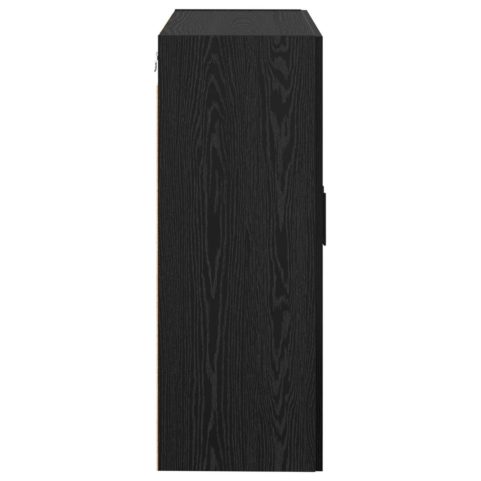 Τοίχου Ντουλάπα Επιτοίχιο 2 pcs Μαύρη Οξυά 69,5 x 34 x 90 εκ. - Pakobazaar