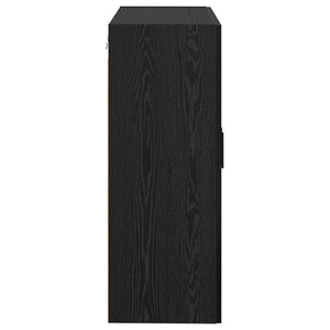 Τοίχου Ντουλάπα Επιτοίχιο 2 pcs Μαύρη Οξυά 69,5 x 34 x 90 εκ. - Pakobazaar