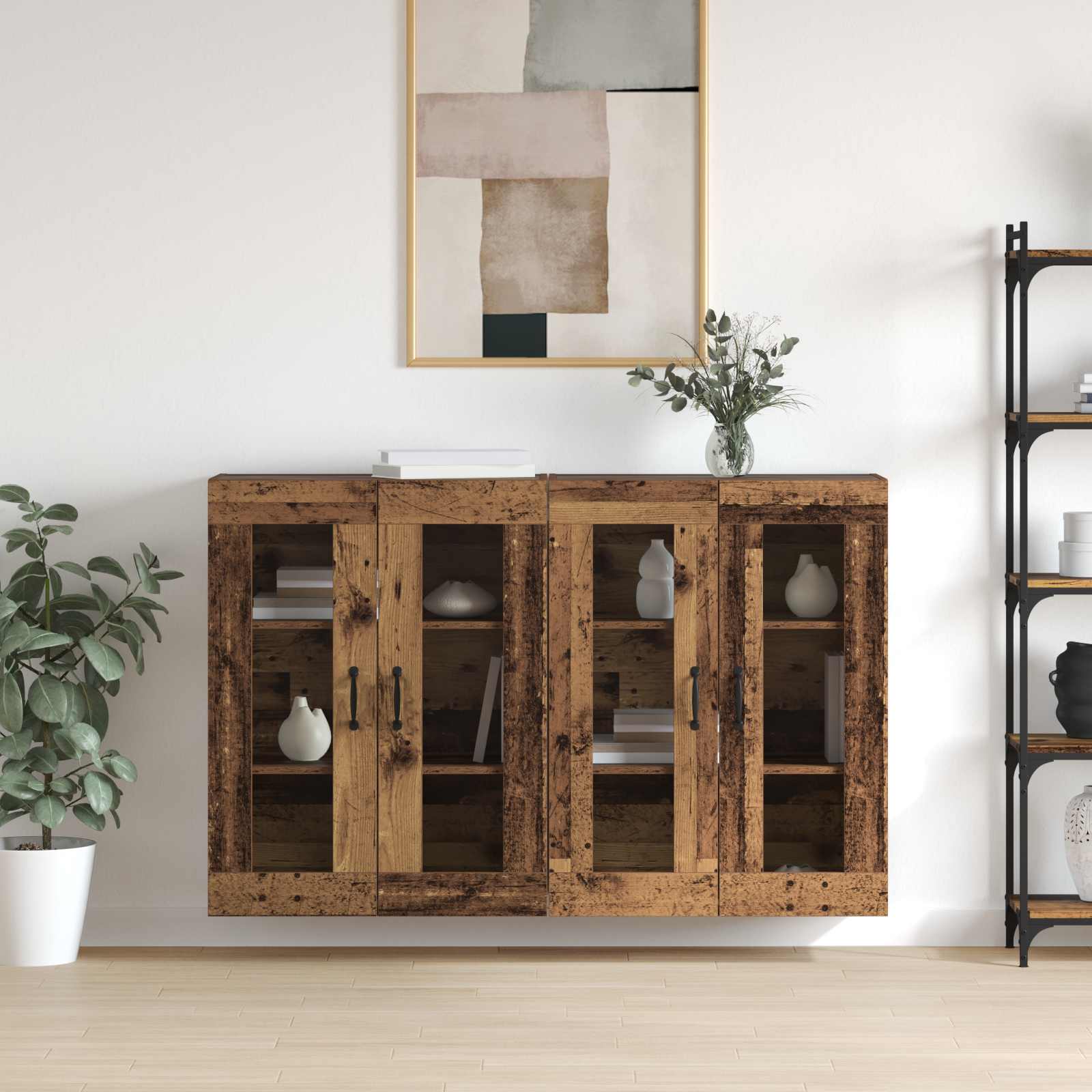 Ντουλάπια Τοίχου 2 pcs Παλαιό ξύλο 69,5 x 34 x 90 εκ. - Pakobazaar