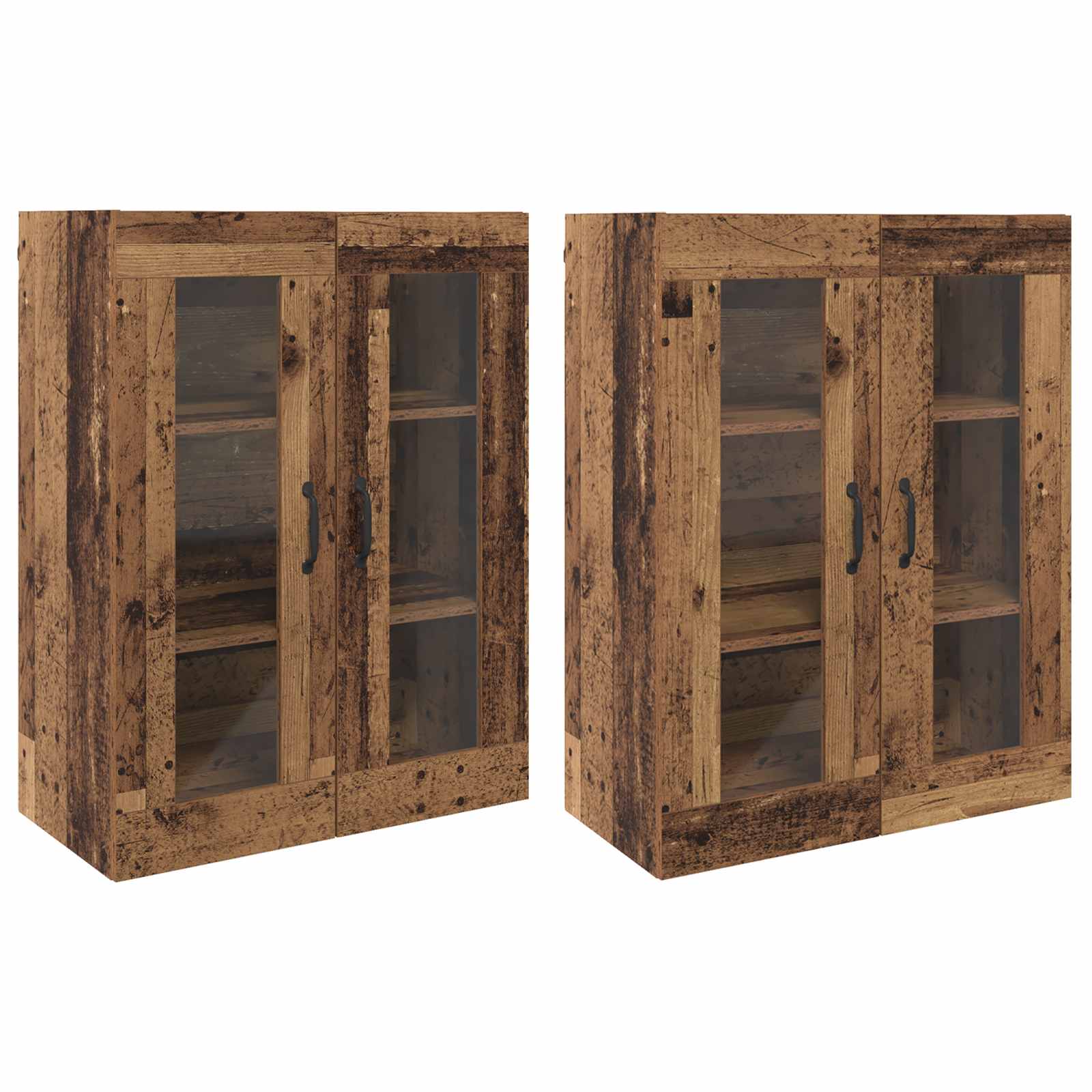 Ντουλάπια Τοίχου 2 pcs Παλαιό ξύλο 69,5 x 34 x 90 εκ. - Pakobazaar