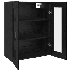 Ντουλάπια Τοίχου 2 pcs Μαύρη δρυς 69,5 x 34 x 90 εκ. - Pakobazaar