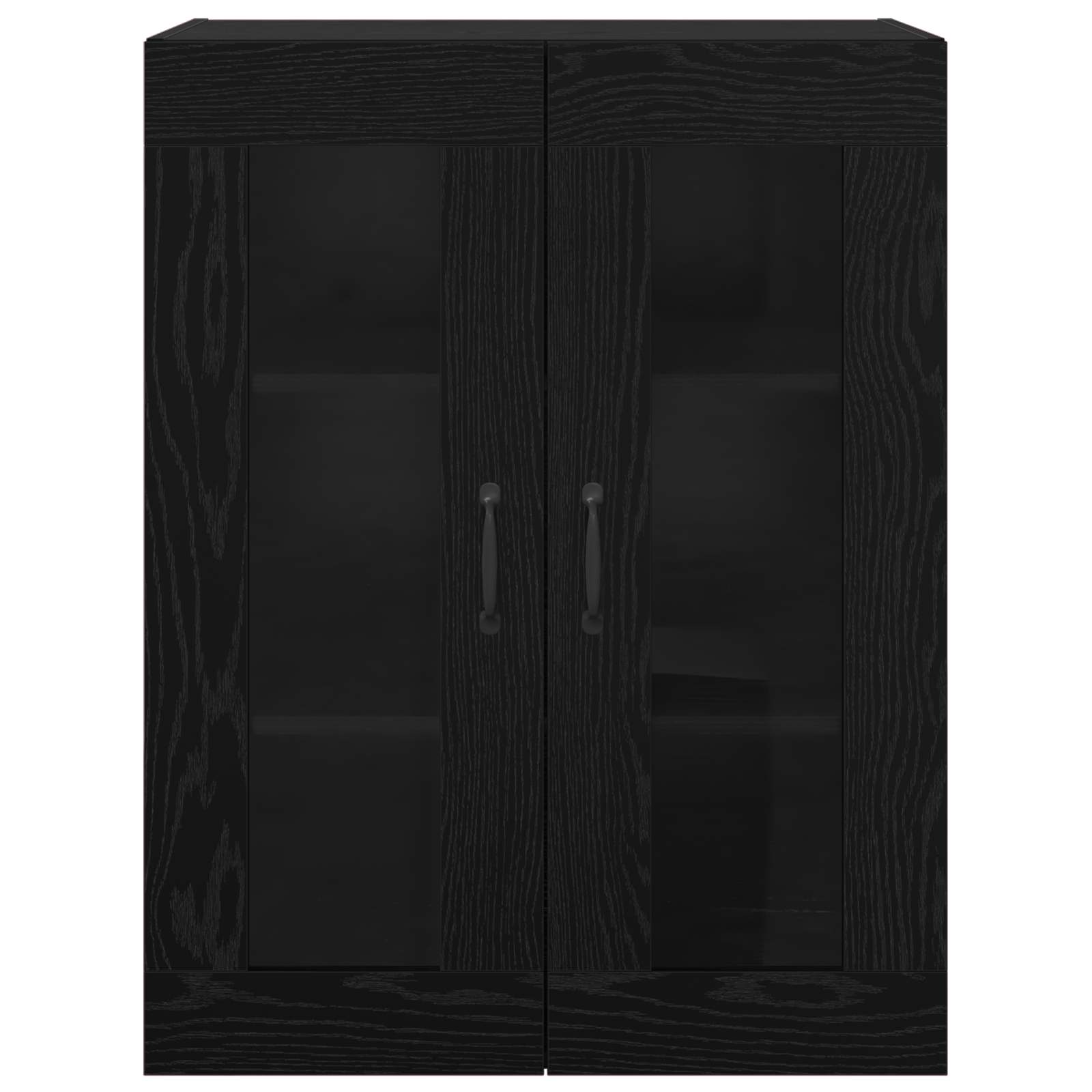 Ντουλάπια Τοίχου 2 pcs Μαύρη δρυς 69,5 x 34 x 90 εκ. - Pakobazaar