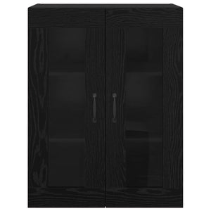 Ντουλάπια Τοίχου 2 pcs Μαύρη δρυς 69,5 x 34 x 90 εκ. - Pakobazaar