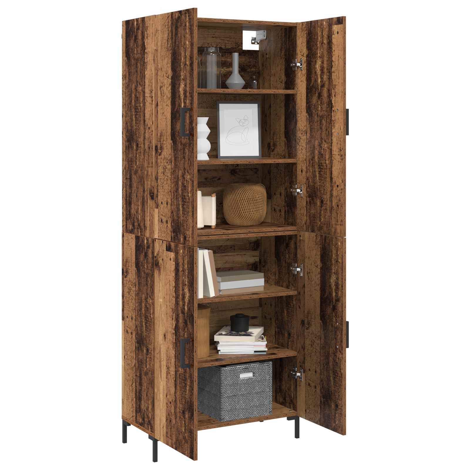 Highboard Παλαιό ξύλο 69,5 x 34 x 180 εκ. Επεξεργασμένο ξύλο - Pakobazaar