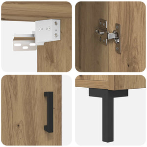 Highboard artisan δρυς 69,5 x 34 x 180 εκ. Επεξεργασμένο Ξύλο