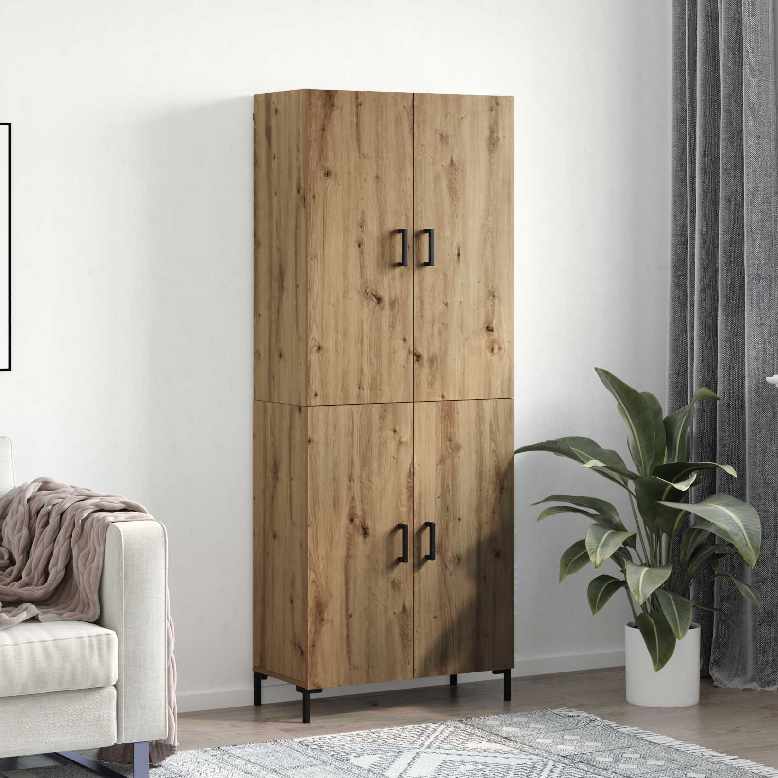 Highboard artisan δρυς 69,5 x 34 x 180 εκ. Επεξεργασμένο Ξύλο
